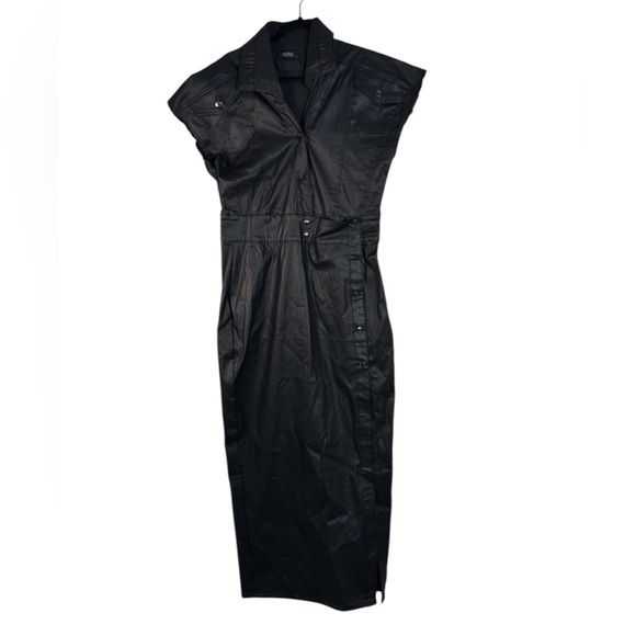 AKIRA Elegant Black Chelsea button side maxi dress size 1X - Picture 4 of 10